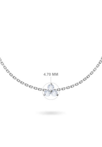 Aquae Jewels white Anklet Britney 18K Gold and Diamonds - White Gold 5822EAC376AD4CGS_1