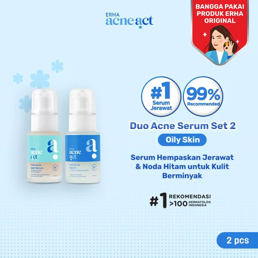 ACNEACT Duo Acne Serum (2pcs) Set 2 - Paket Serum Jerawat