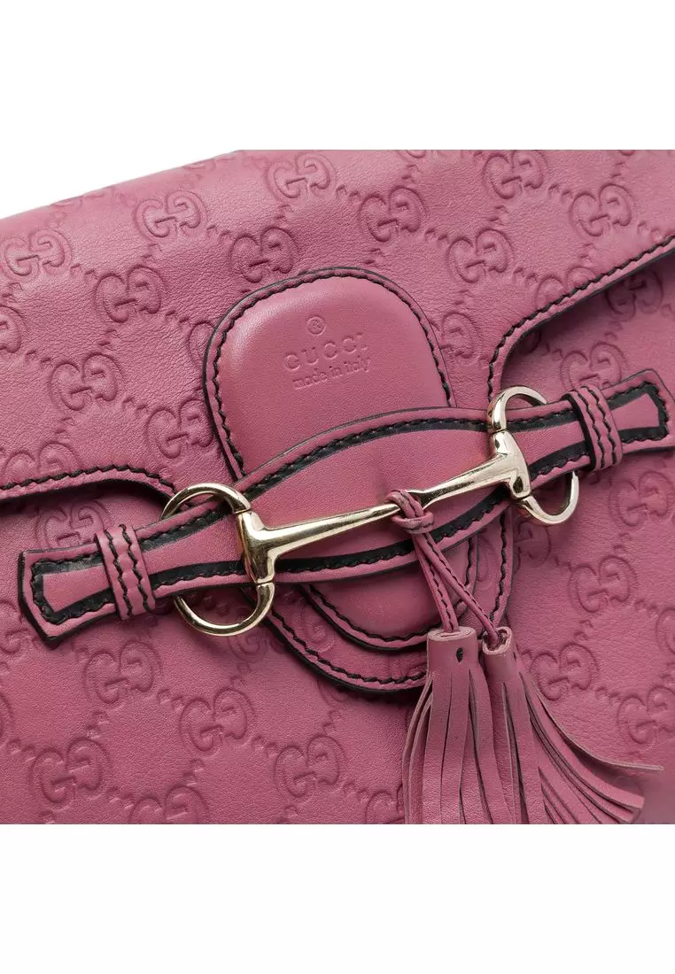 Pre-Loved Gucci Medium Guccissima Emily Shoulder Bag