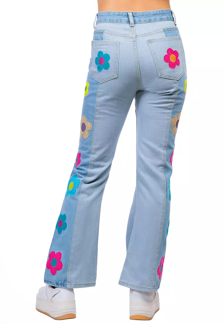 Hippie Flower Jeans