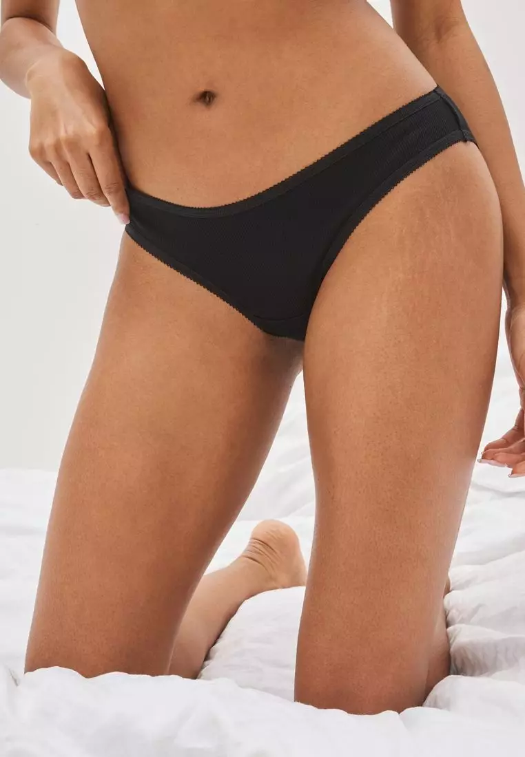 Buy NEXT Cotton Rib Knickers Thong 4 Pack 2024 Online