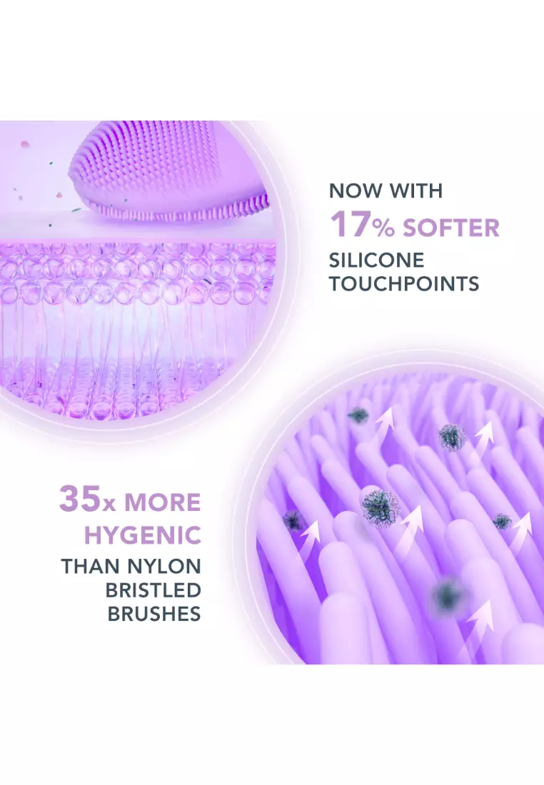 FOREO LUNA 4 mini Smart Dual-Zone Facial Cleansing Device for All Skin Types - Lavender
