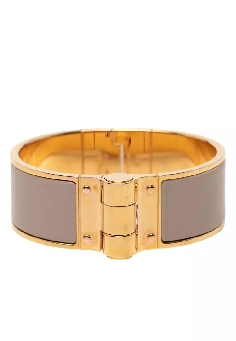 Pre-Loved Hermès Wide Enamel Charniere Hinged Bracelet