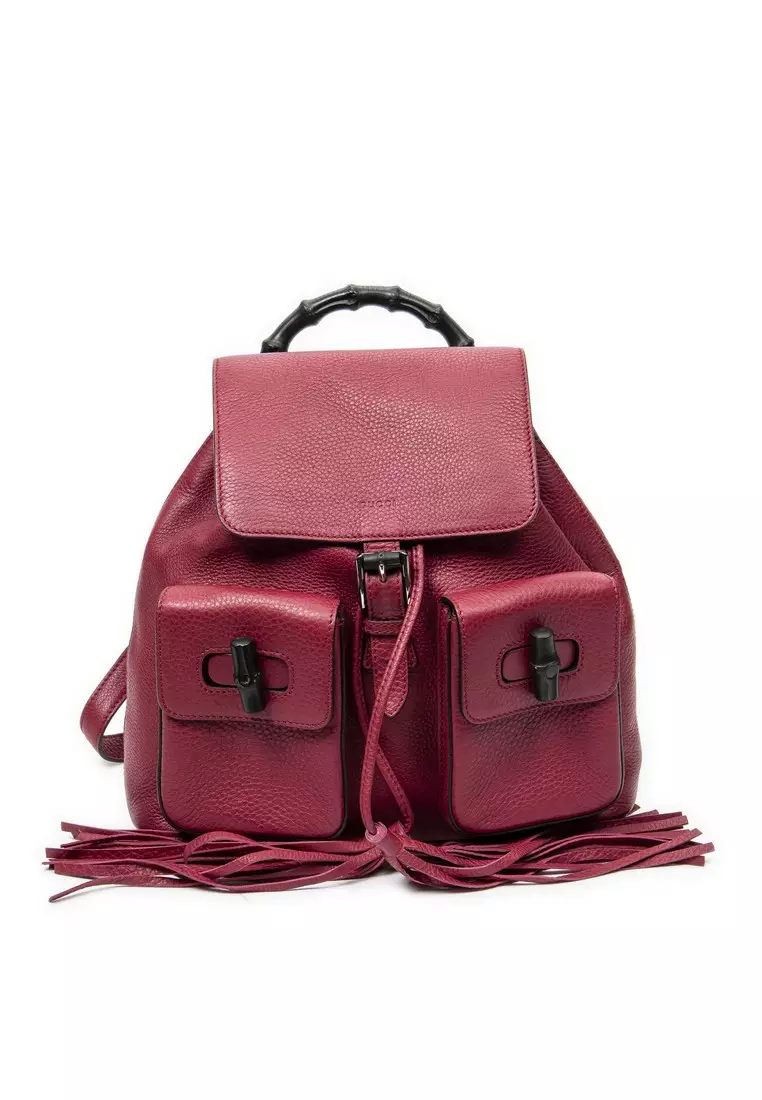 Buy Gucci Pre-Loved Medium Bamboo Tassel Backpack 2026 Online | ZALORA