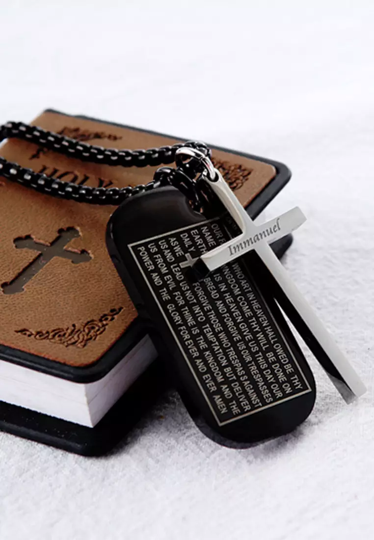 Men's Bible Cross Necklace