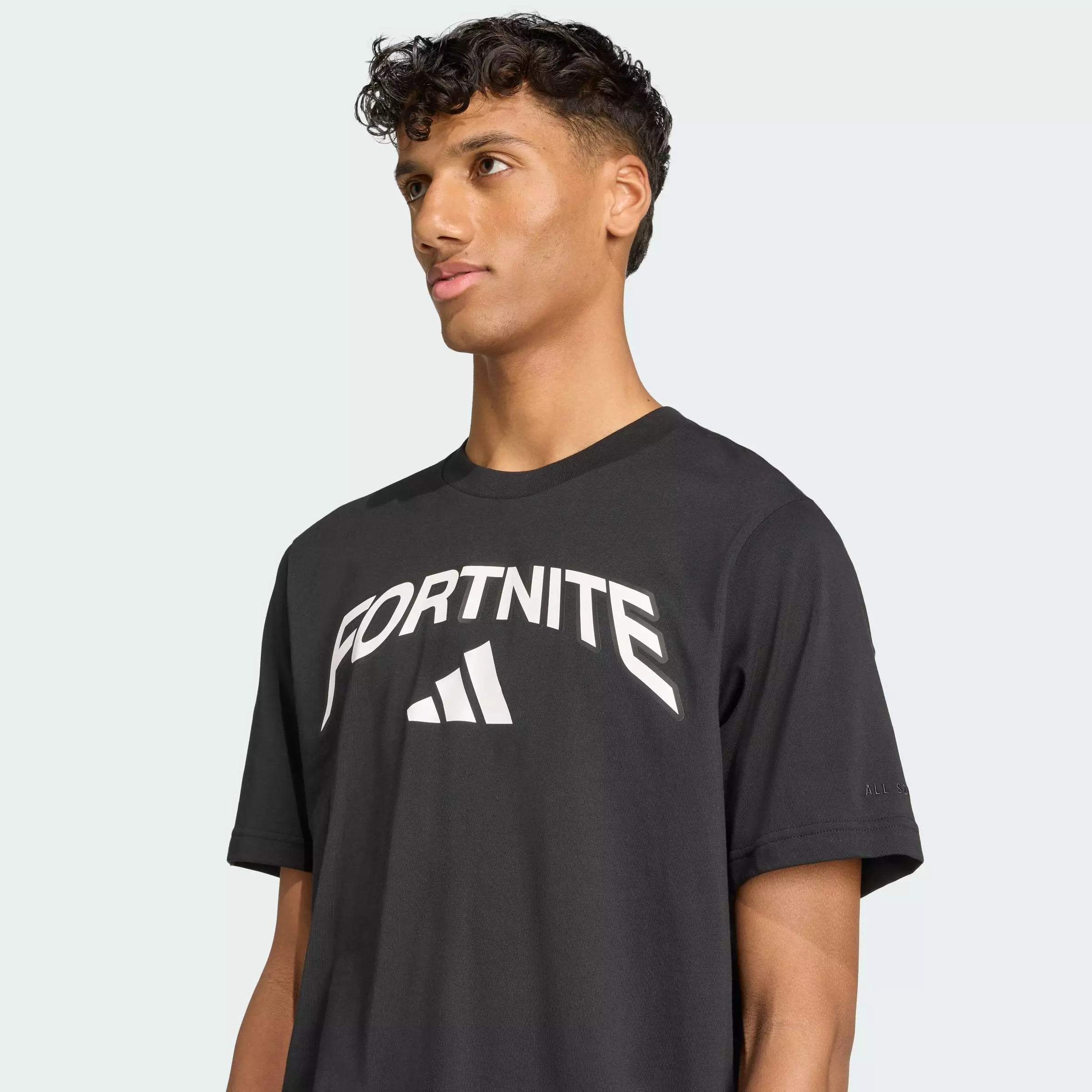 Buy ADIDAS Lifestyle X Fortnite Logo Graphic Tee Men Black JV8012