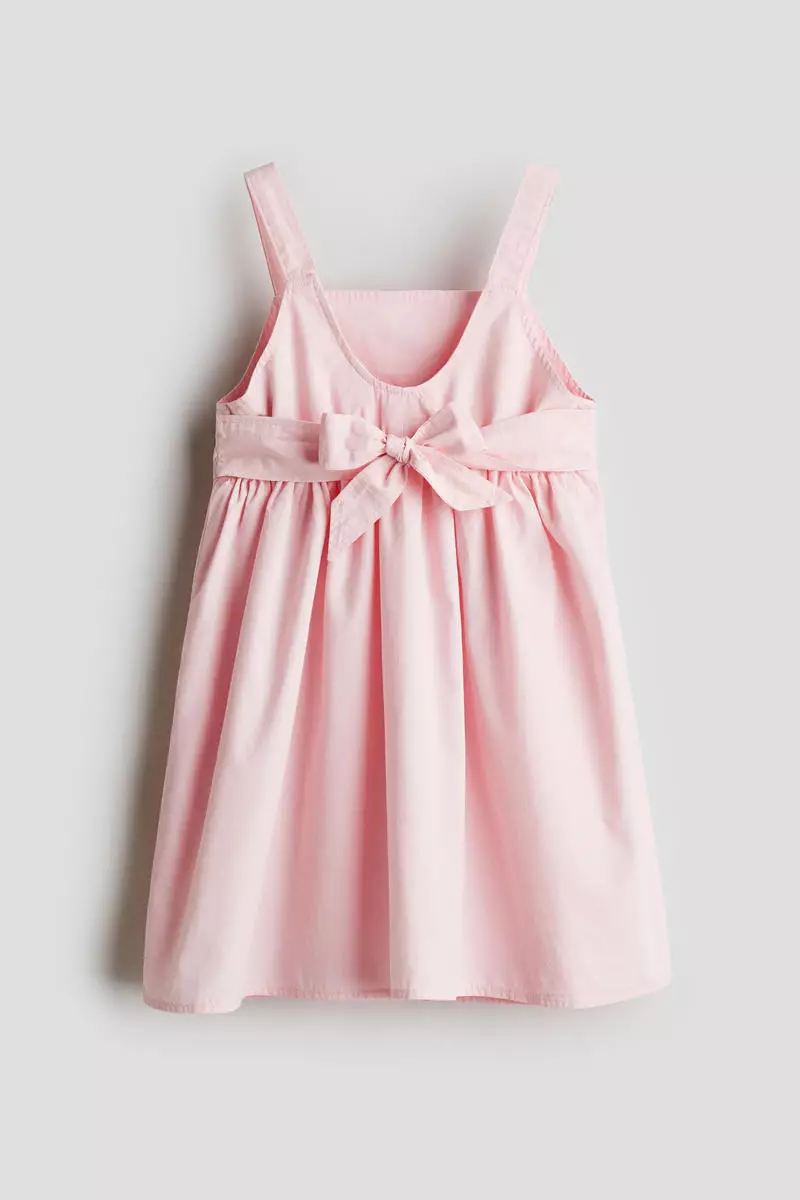 Tie-detail cotton dress