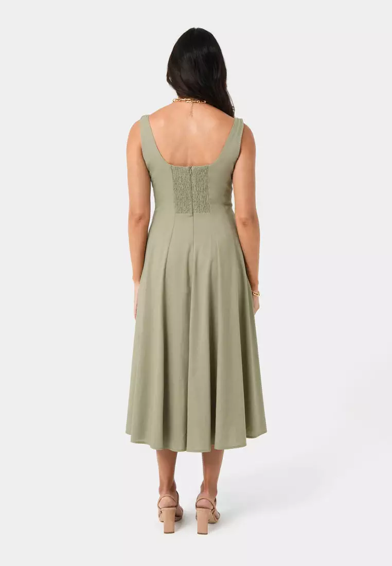 Saira 2 Linen A-line Dress