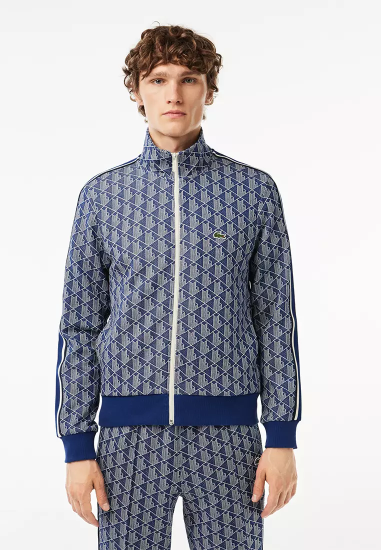 Paris Jacquard Monogram Zipped Sweatshirt