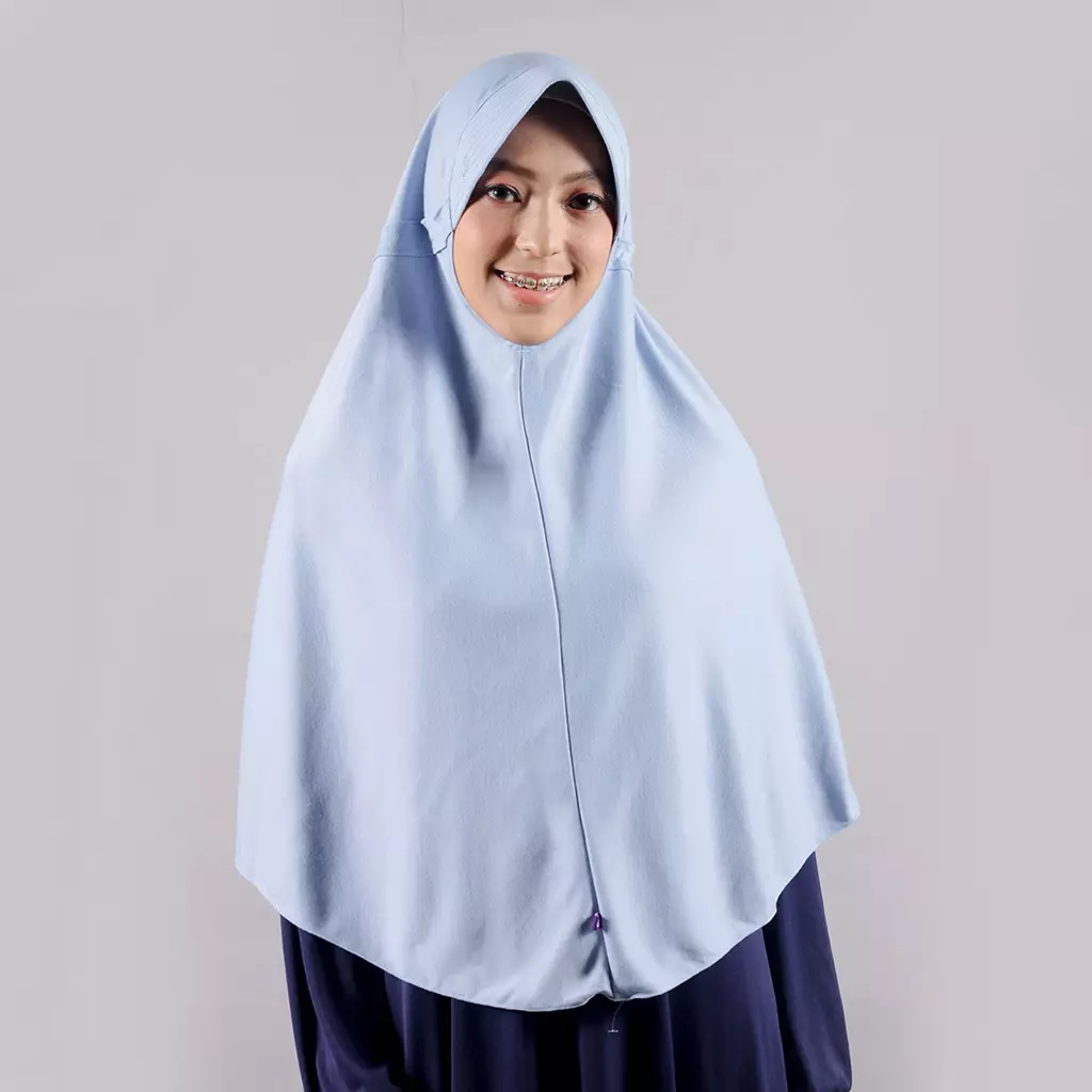 Rabbani - Kerudung Sekolah Instan Innova Lx KAA XL - Powder Blue