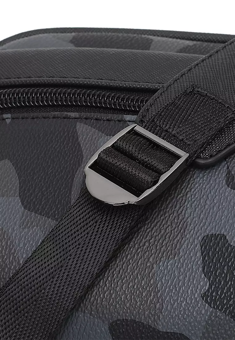 Men's Camouflage Sling Bag / Crossbody Bag - Black