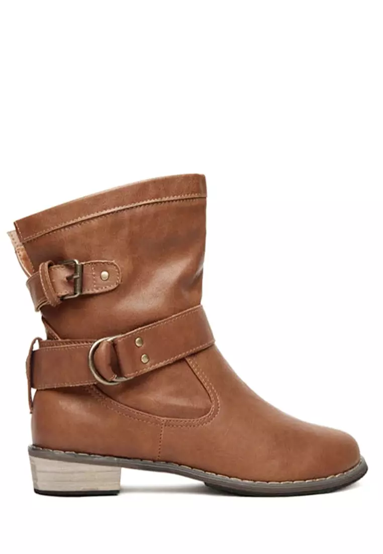 Discount on Twenty Eight Shoes  shoes - SKU: Buckle Belt Mid Boots Vb8809