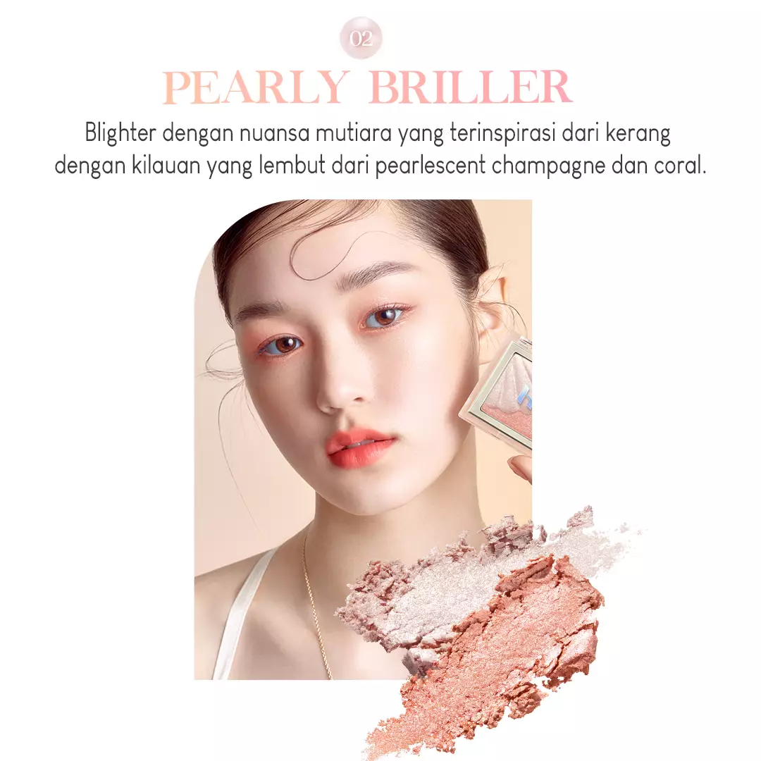 Holika Holika Shell Glow Highlighter (Like Shell Collection) | Two Tone Blush & Highlighter 01 Aurora Narce