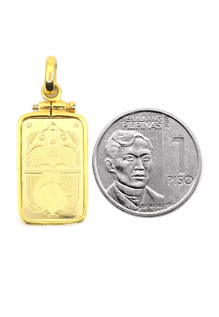 Cebuana Lhuillier  Gold Plated Frame for Gold Bar  - Pendant Frame only