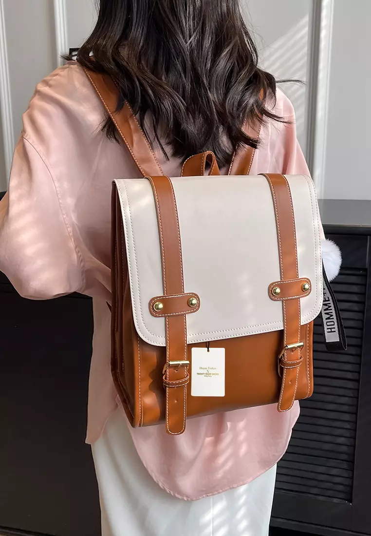 Leather store satchel backpack