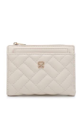 Sara Smith beige Mila 2 In 1 Quilted Women's Wallet / Purse 10E26AC420754FGS_1