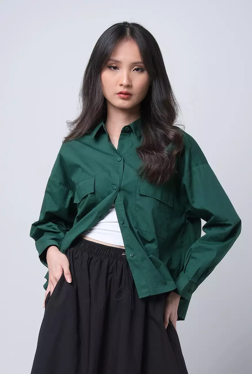 Kemeja Wanita Qirey Green