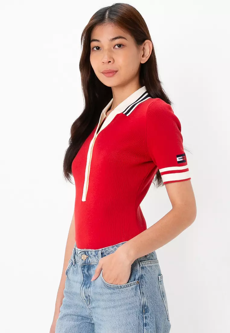 Tommy hilfiger bodysuit red sale
