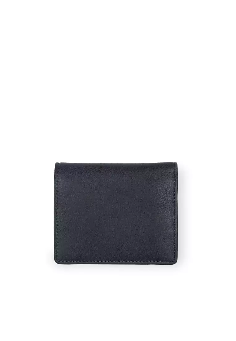 Logan Vertical Bi-fold Wallet with Coins (RFID) - Storm Grey/Denim