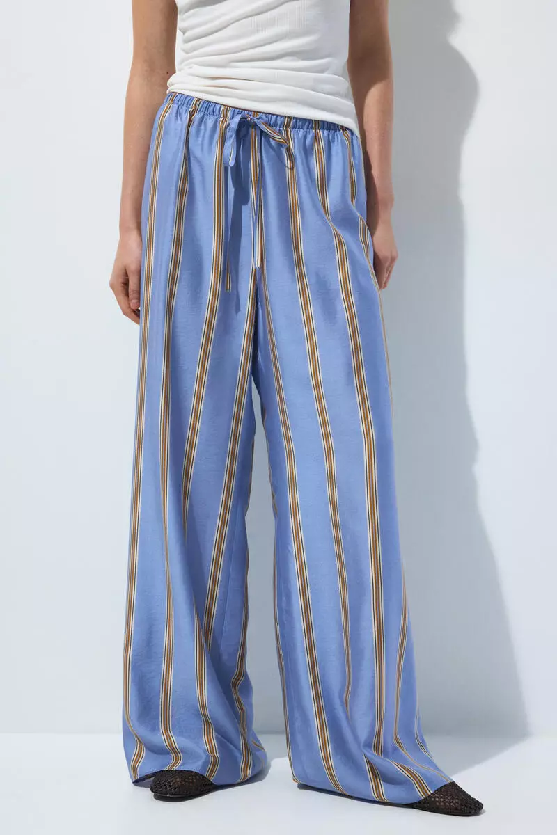 Wide drawstring trousers