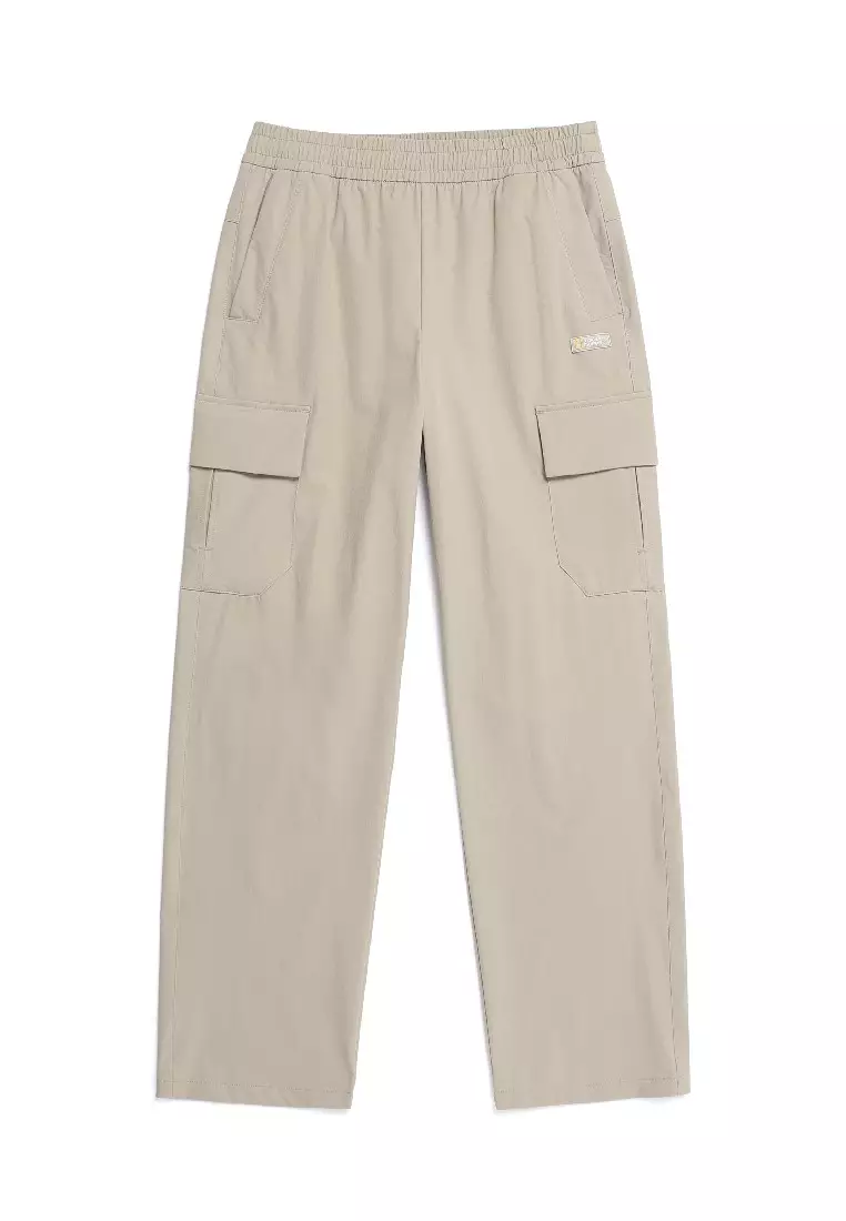 男女同款ARCHELON梭織彈性直腳長褲