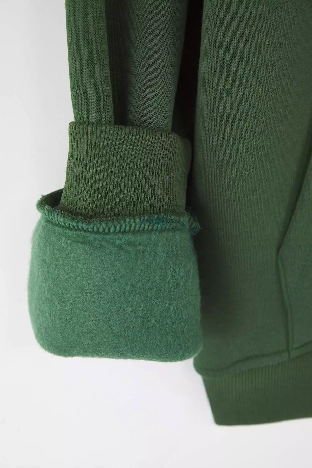 Khaki Hooded Oversize/Wide Cut Embroidered Labeled Soft Fabric Sweatshirt Tmnaw24Sw00031