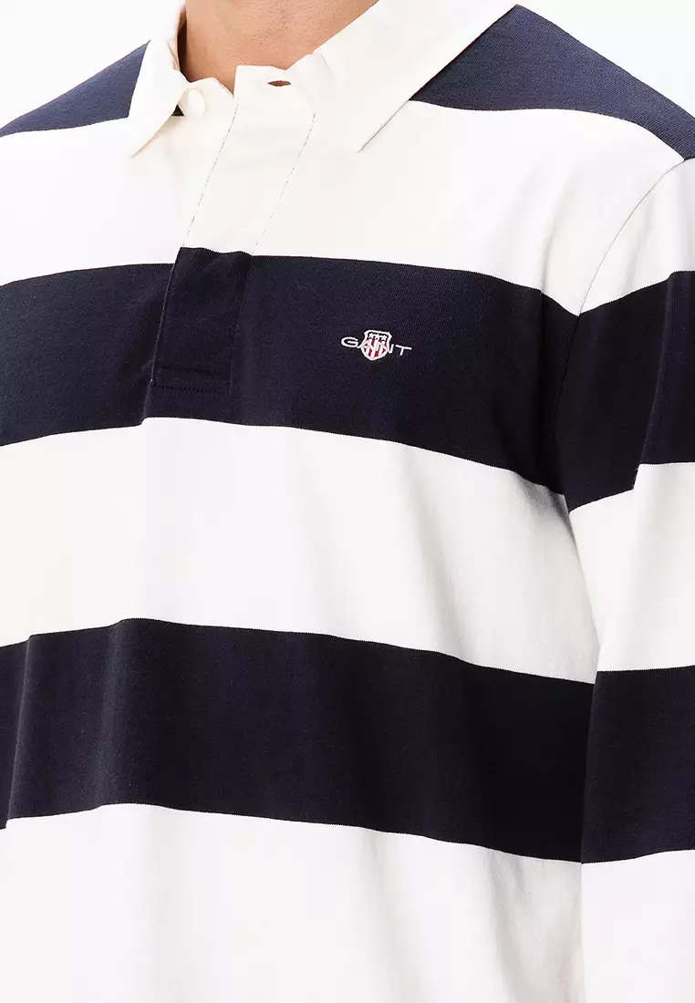 Shield Barstripe Heavy Rugger Polo Shirt