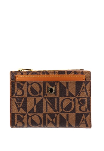 BONIA brown Bonia Monogram Short 2-Fold With Card Holder Wallet 05901AC086273EGS_1