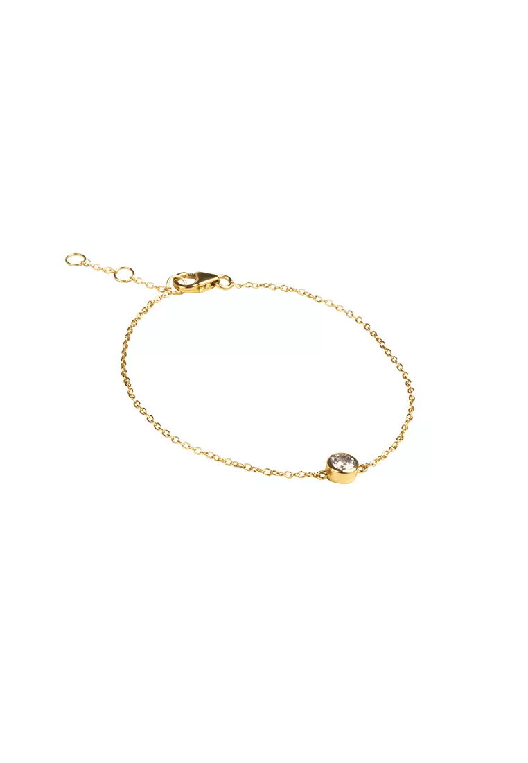   Vermeil Solo Bezel Bracelet 