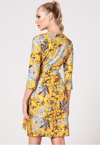 Jual Paper Dolls Printed Wrap Dress Original Zalora Indonesia