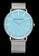 EGLANTINE blue and silver EGLANTINE® Oslo Silver Alloy Quartz Watches, Large model (40mm), Trendy Turquoise Color Dial, Milanese Steel mesh Bracelet 52E4EAC35759A4GS_2