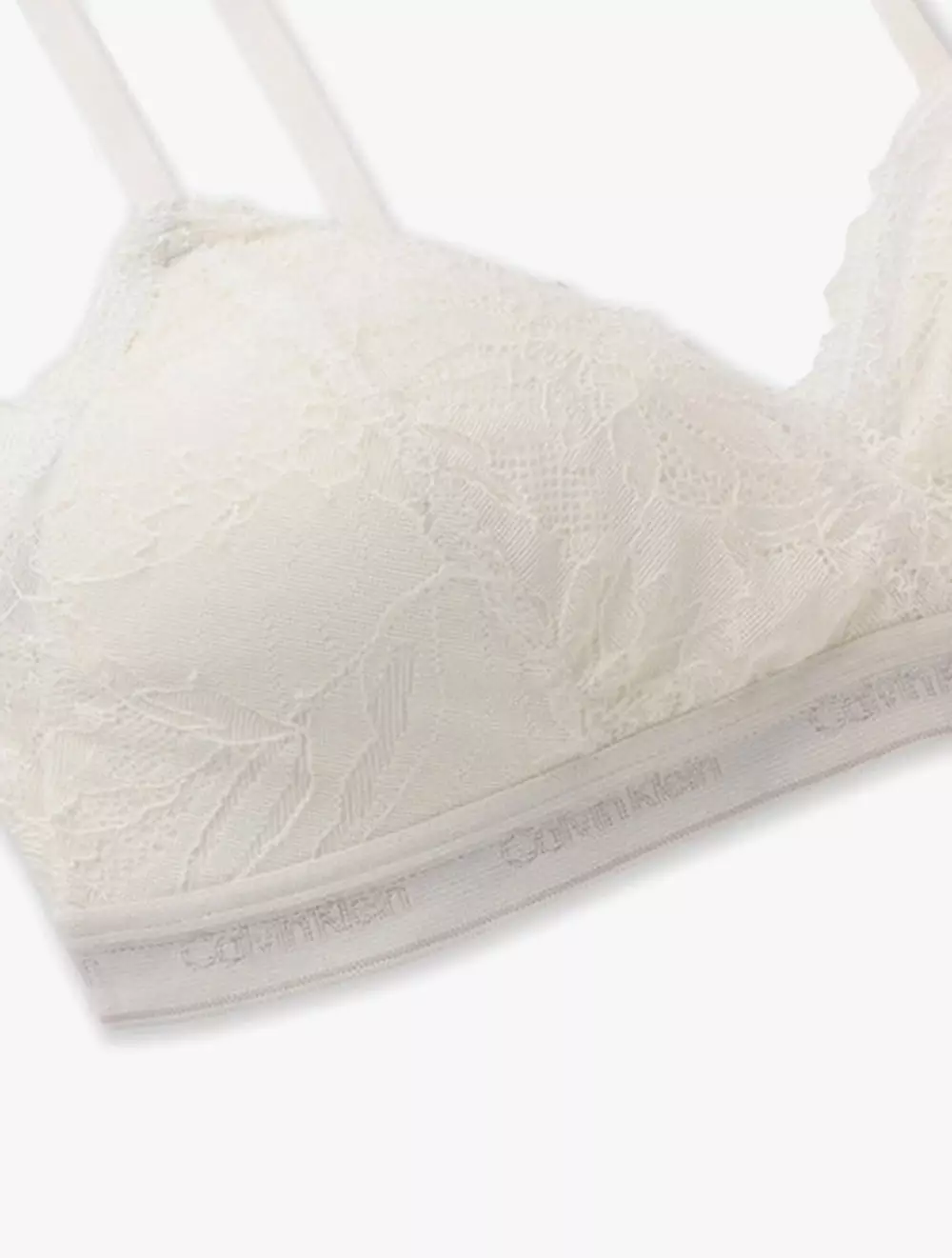 Calvin Klein Underwear - Modern Lace Lightly Lined Triangle Bra - White - white