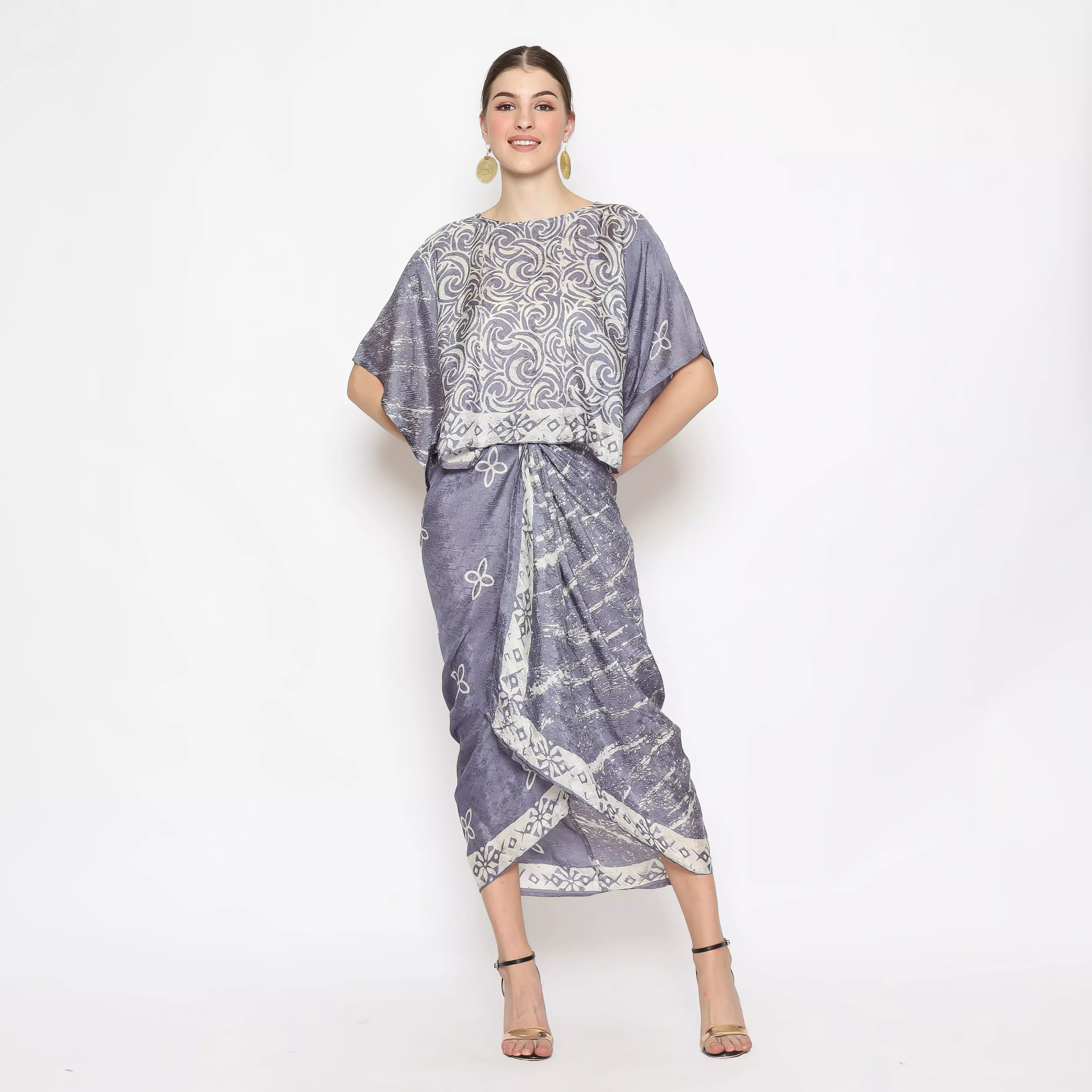 Rinjanie Batik - Dress Infinity - Batik Fashion - Awan Bersahaja - Dress Batik Unik - Batik Cap Modern