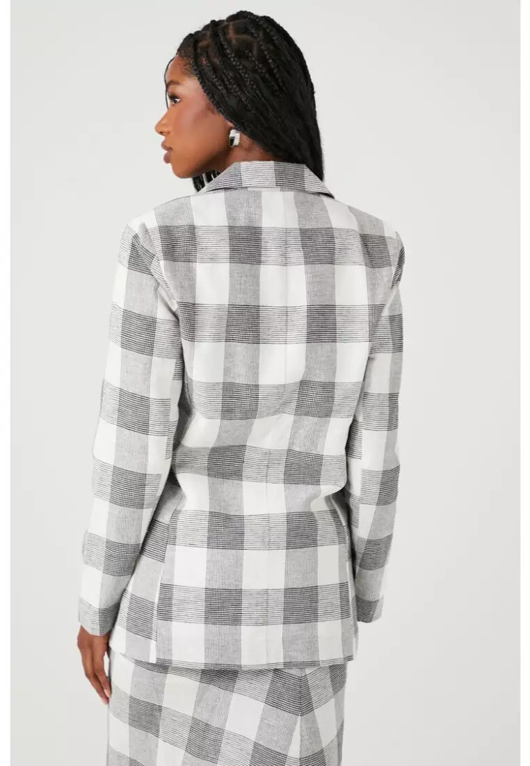 Forever 21 plaid top blazer