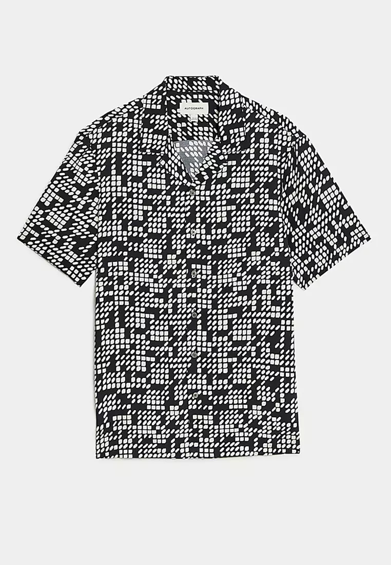 Twill Cuban Collar Shirt