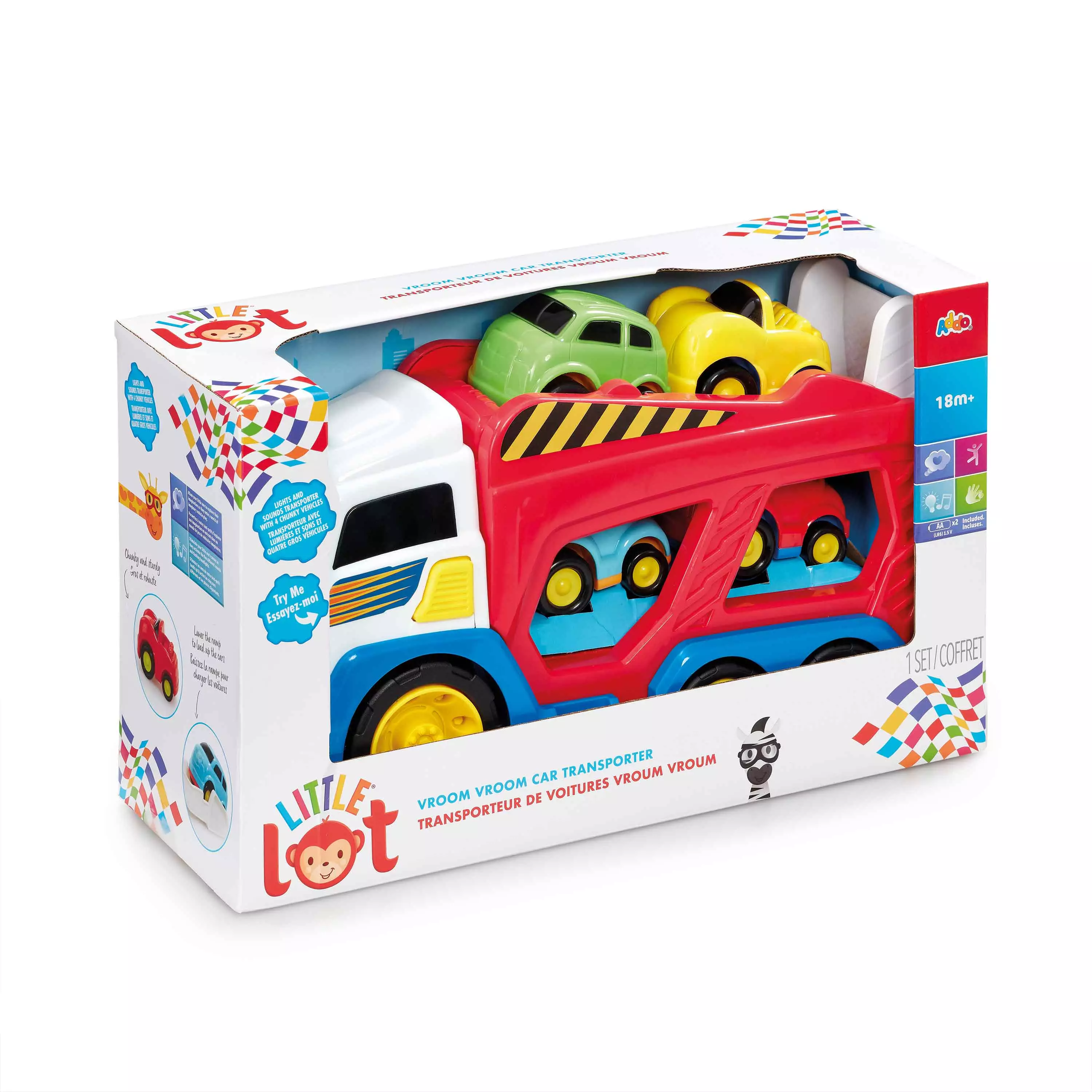 Addo Little Lot Car Transporter - Mainan Mobil Truk Pengangkut Kado Anak 2 Tahun