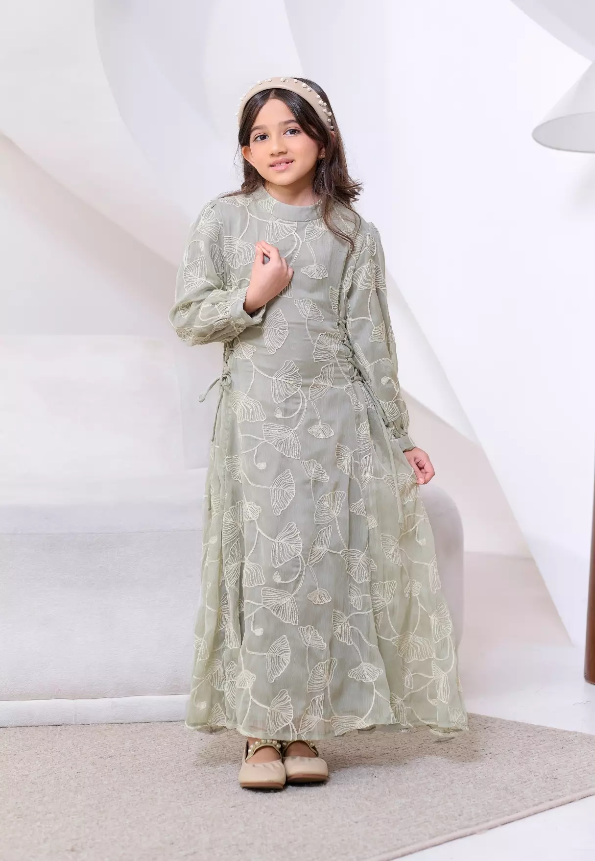 Zakiyya Dress - Sage Kids