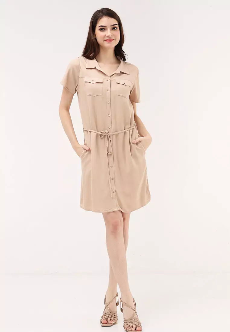 Short Slvs. W/ Collar Dress