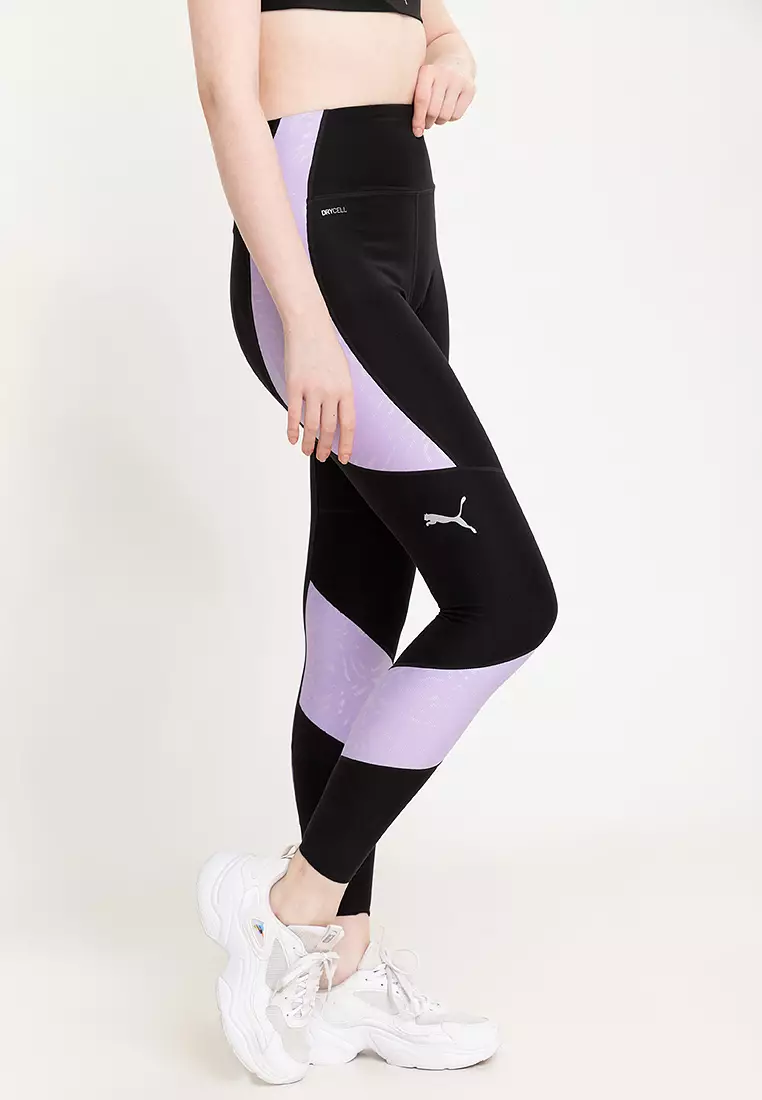 ULTRAFORM Women's High-Waisted Running Tights, PUMA Black-Vivid Violet, PUMA Shop All Puma