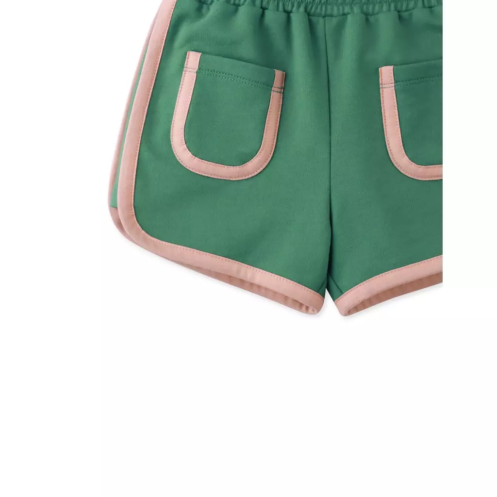 Gingersnaps Cherrific Day Shorts Green - Celana Pendek Anak Perempuan (Hijau)