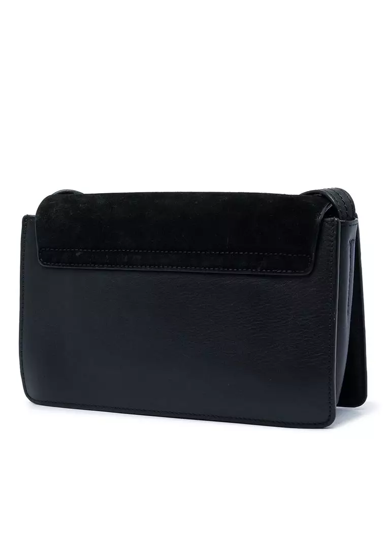 Pre-Loved Chloé Small Suede And Calfskin Faye Crossbody