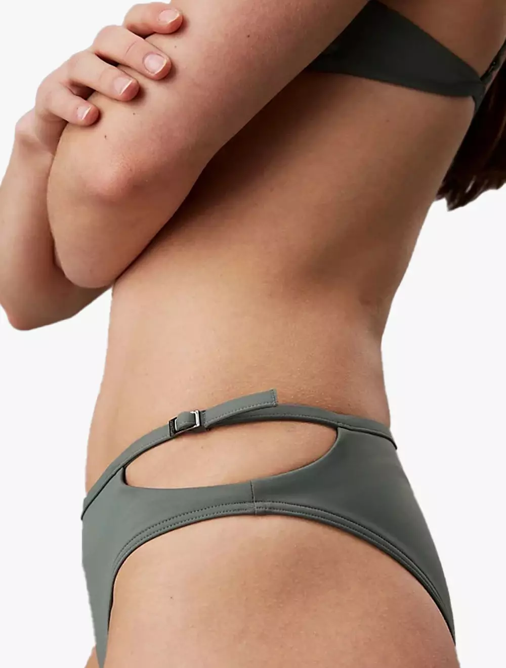 CALVIN KLEIN SWIMWEAR - BIKINI BOTTOMS - CK MICRO BELT - Blue Grey - blue