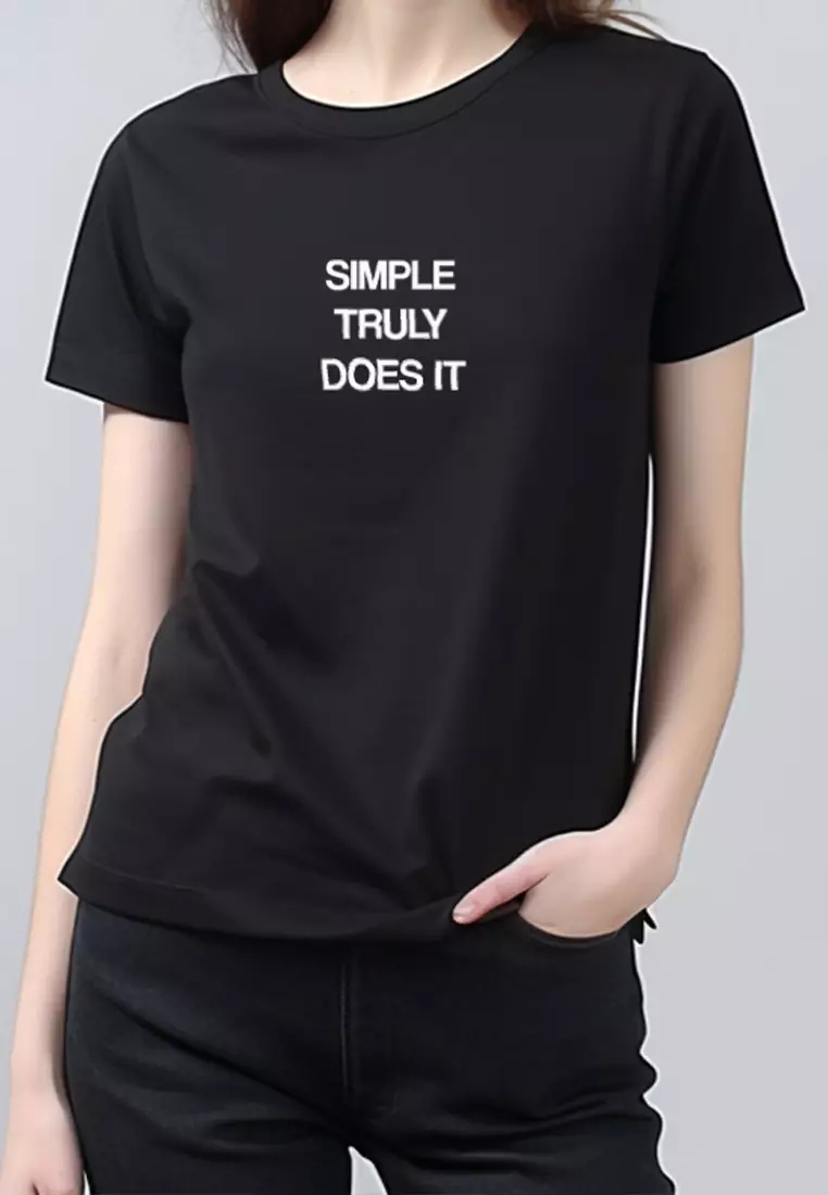 LTB21E kaos Crop KL simple does it bk T-shirt