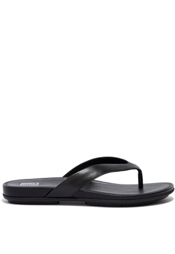 Fitflop FitFlop GRACIE Women's Leather Flip-Flops - All Black (EO8-090) |  ZALORA Malaysia