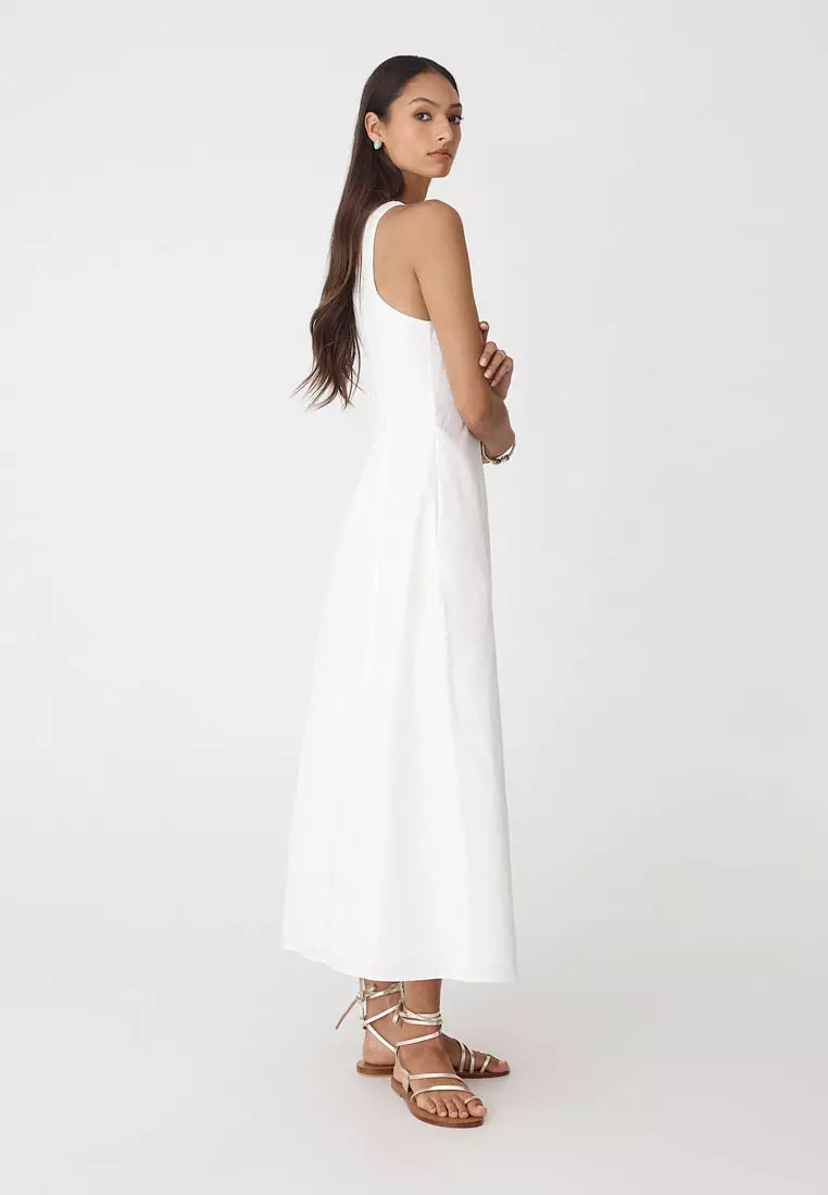 Tory Linen Blend Panel Dress