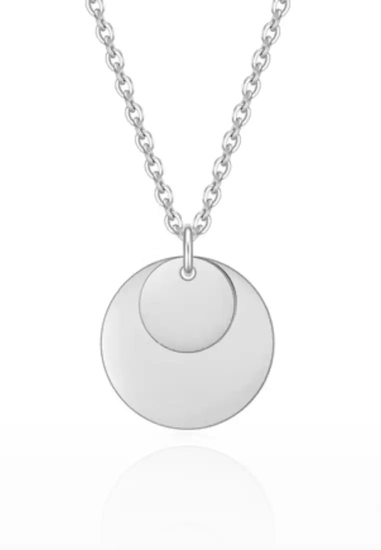 Gemina 双吊坠项链（银色）