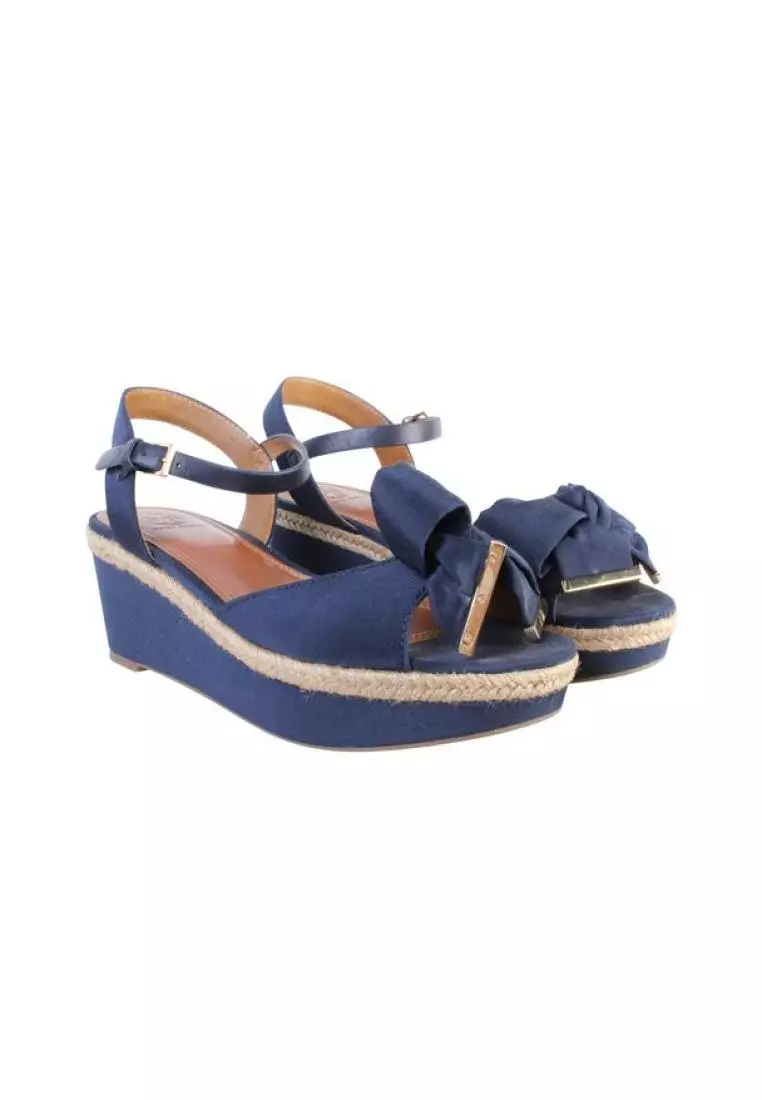 Buy TORY BURCH Pre Loved TORY BURCH Tory Wedges In Navy Online