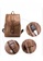 AOKING brown Vintage Leather travel backpack 018C1AC2971740GS_7