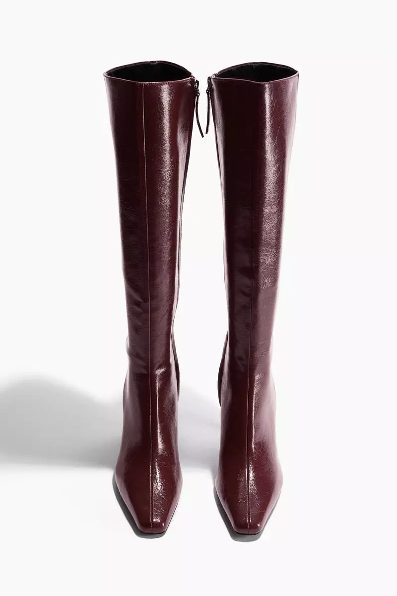 Heeled knee-high boots