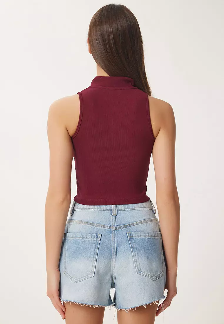 Zipper Crop Top